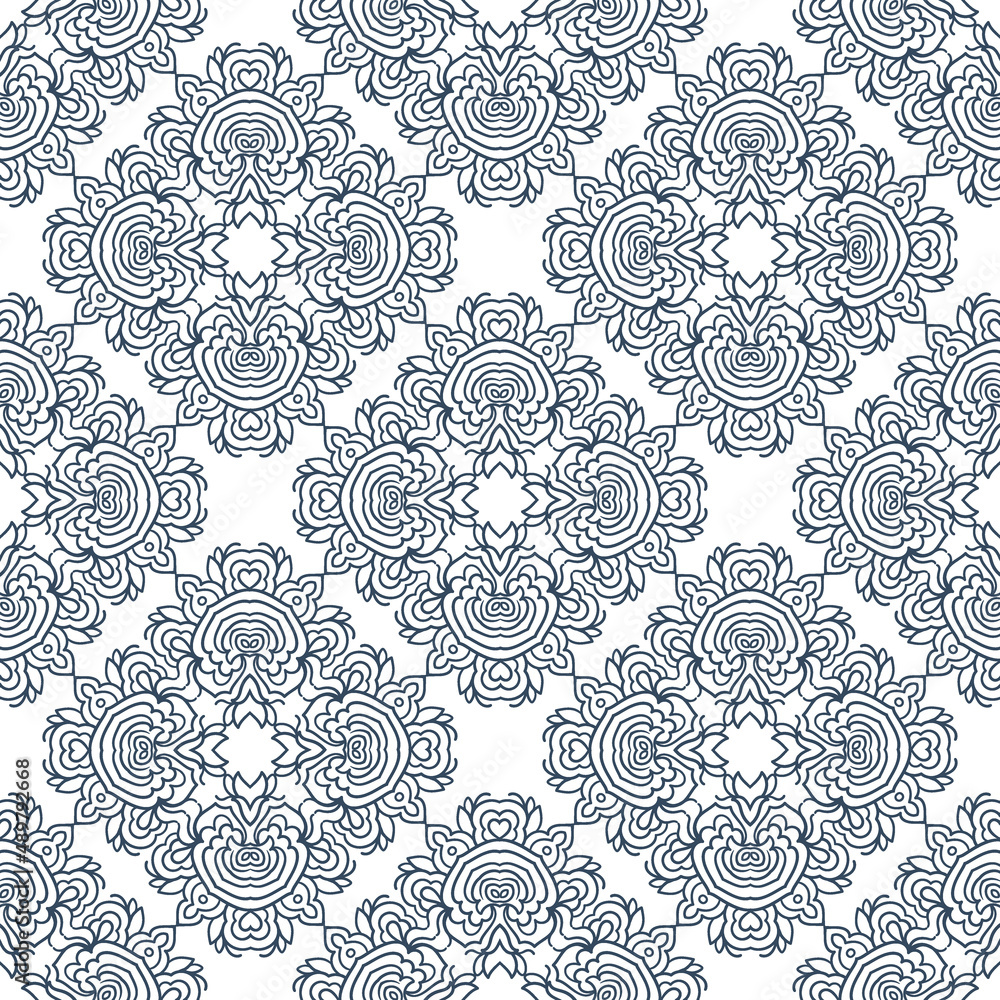 Black and white seamless pattern with arabesques Black and white seamless pattern with arabesques