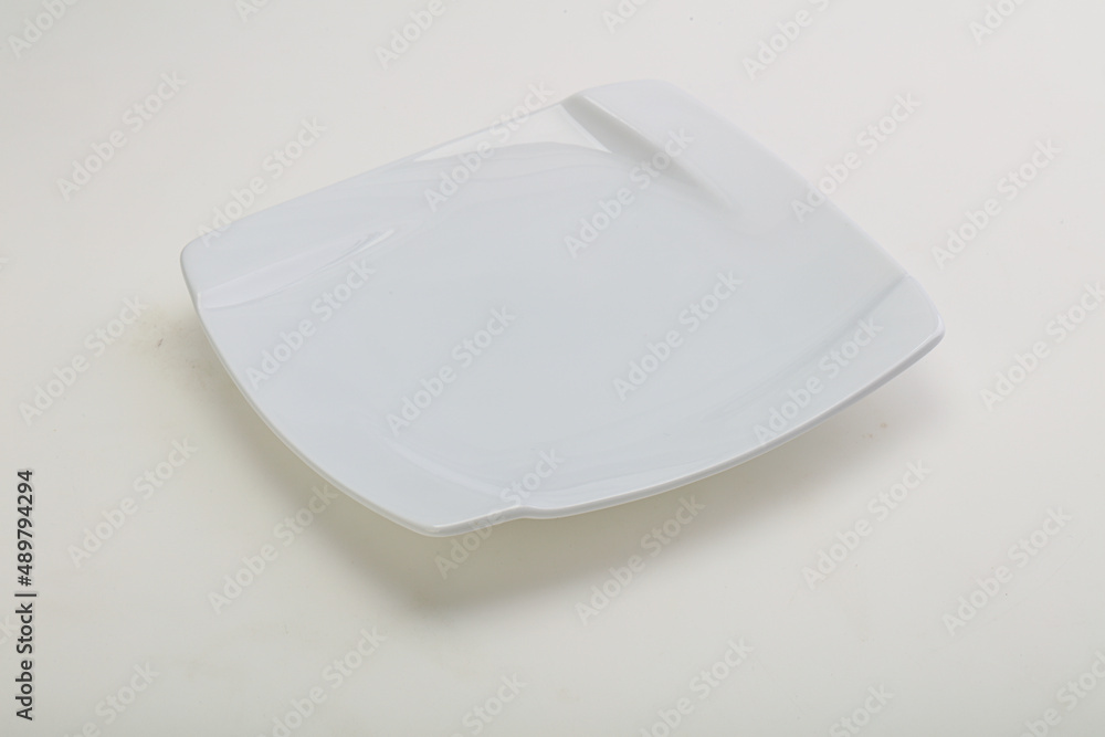 White proclean plate for serving White proclean plate for serving