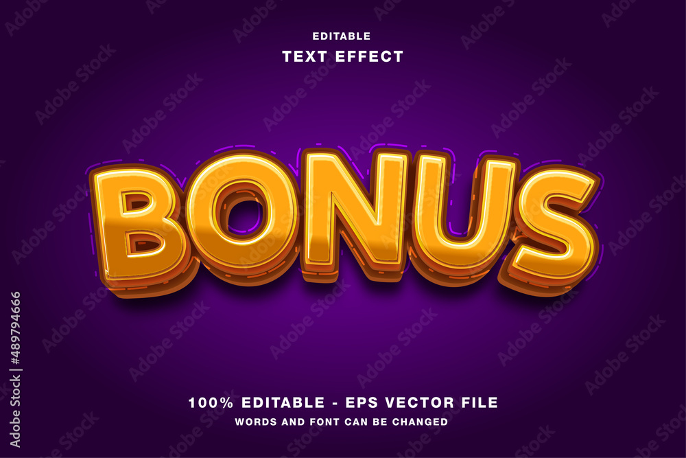 Bonus 3D Editable Text Effect Bonus 3D Editable Text Effect