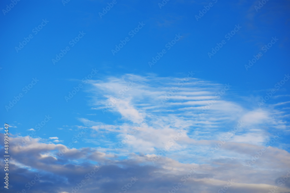 High clouds in the summer sky. Sky background. Meteorological observations of the sky. High clouds in the summer sky. Sky background. Meteorological observations of the sky.