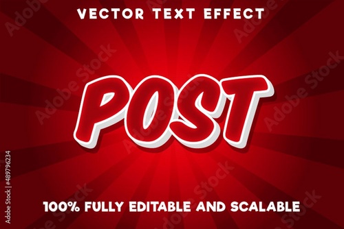 Editable text effect post with cartoon and comic style