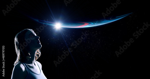 Tableau sur toile The universe within . Mixed media