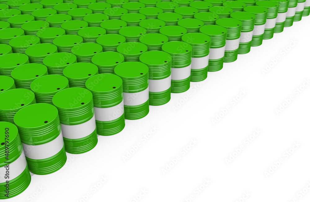 Fototapeta premium oil green industry metal containers illustration 3d rendering