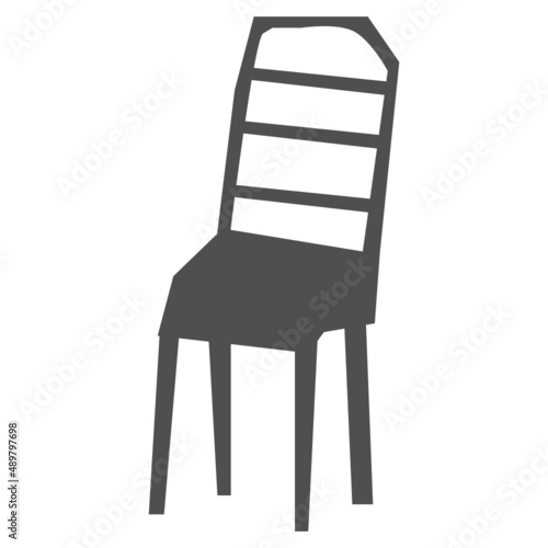 Dining chair vector illustration in flat color design