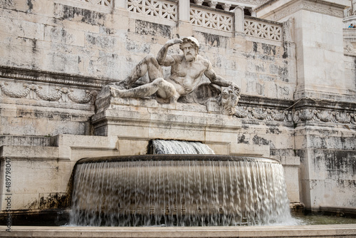 Photography Fountains and marble statues in the City of Rome