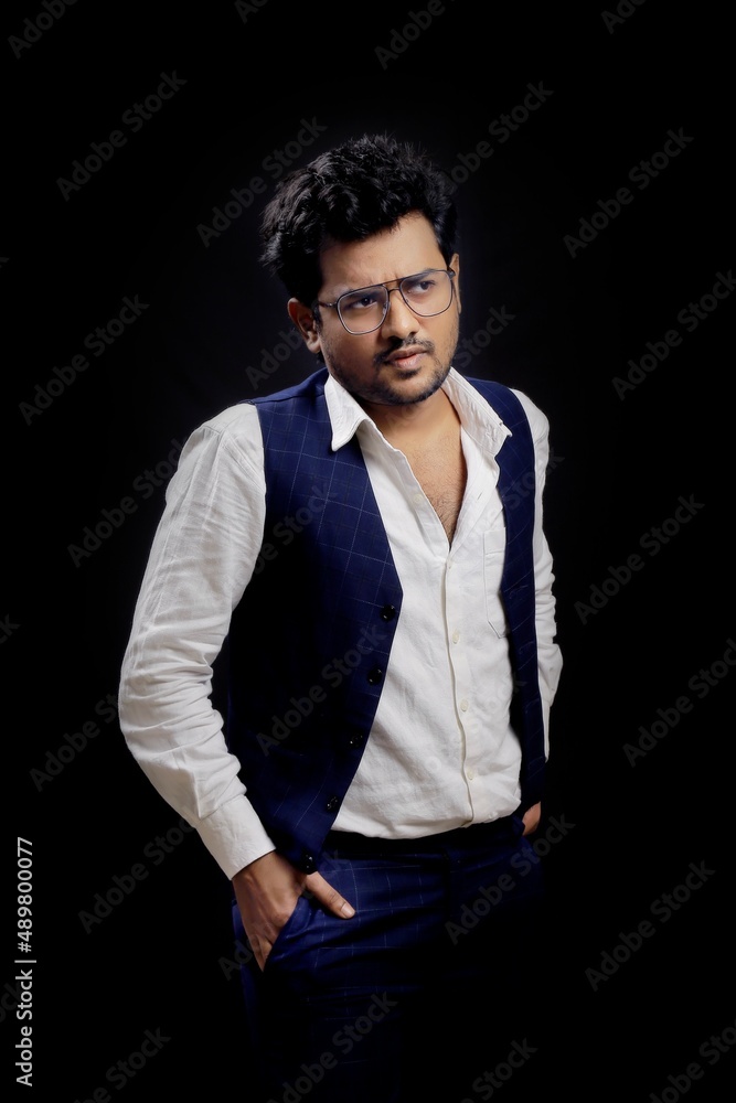 Fototapeta premium model indoor studio photoshoot handsome guy