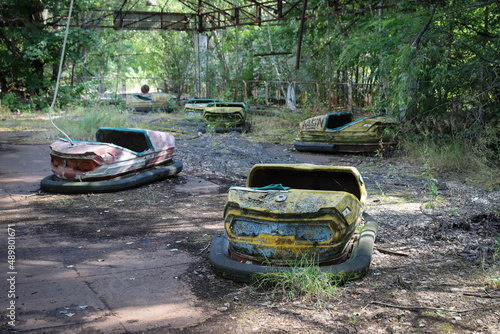 Bumper Cars, Pripyat Town in Chernobyl Exclusion Zone, Ukraine © EvrenKalinbacak