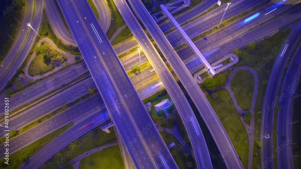 4K : Aerial time lapse in motion drone shot of freeway and interstate traffic. cars and light streaks. hyperlapse traffic
4K : Aerial time lapse in motion drone shot of freeway and interstate traffic. cars and light streaks. hyperlapse traffic