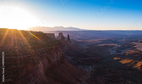 Canyonland National park at sunrise Moab Utah usa.