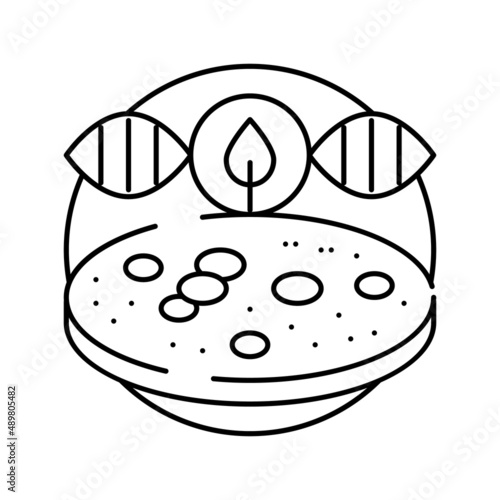Fotografie microbial ecology line icon vector illustration