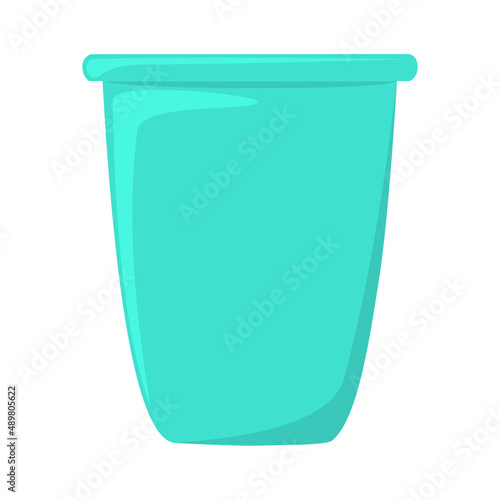 Vector colorful washbowl for laundry isolated flat illustration