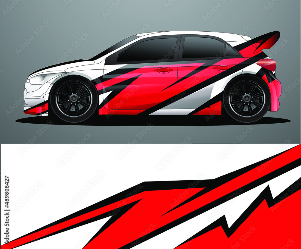Rally car decal graphic wrap vector, abstract background Rally car decal graphic wrap vector, abstract background