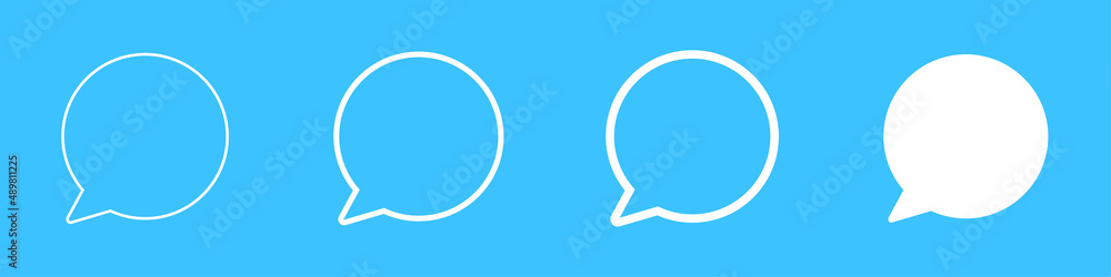 Speech bubbles icons set. Talk. Concept of dialogue, messages or speech. Vector illustration Speech bubbles icons set. Talk. Concept of dialogue, messages or speech. Vector illustration