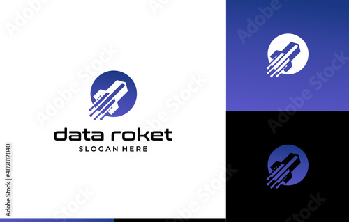 rocket data delivery logo design