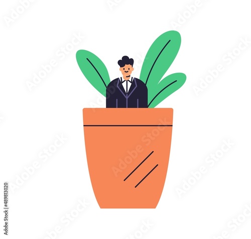 Employee starting career, developing. Professional growth and development con...