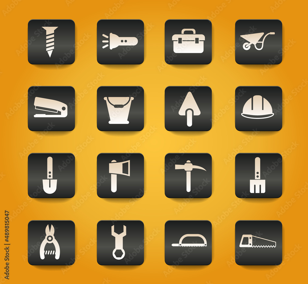 work tools icon set work tools icon set