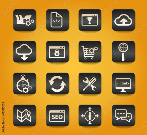 SEO and development simply icons