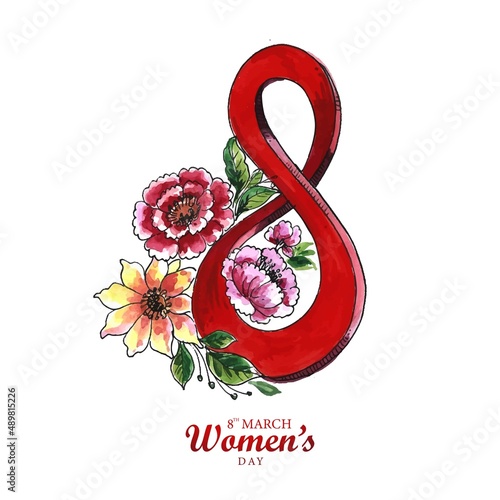 .Beautiful international womens day invitation card background