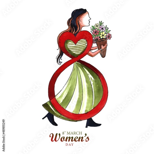 Beautiful international womens day card background