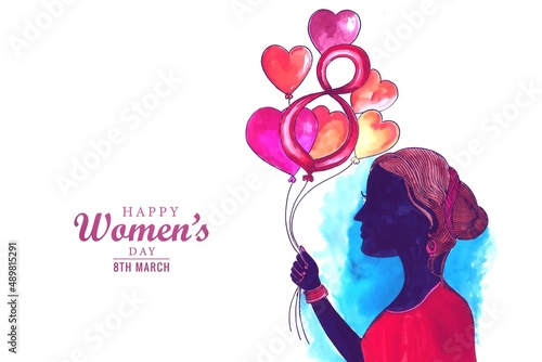 Beautiful international womens day card background