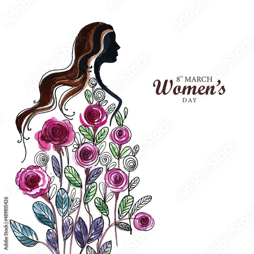 Beautiful international womens day invitation card background