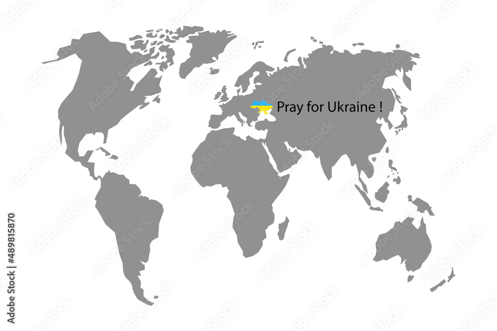 Map ukraine pray. Poster with map pray. stock image. EPS 10.