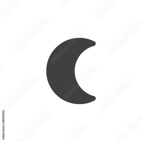 Crescent moon vector icon