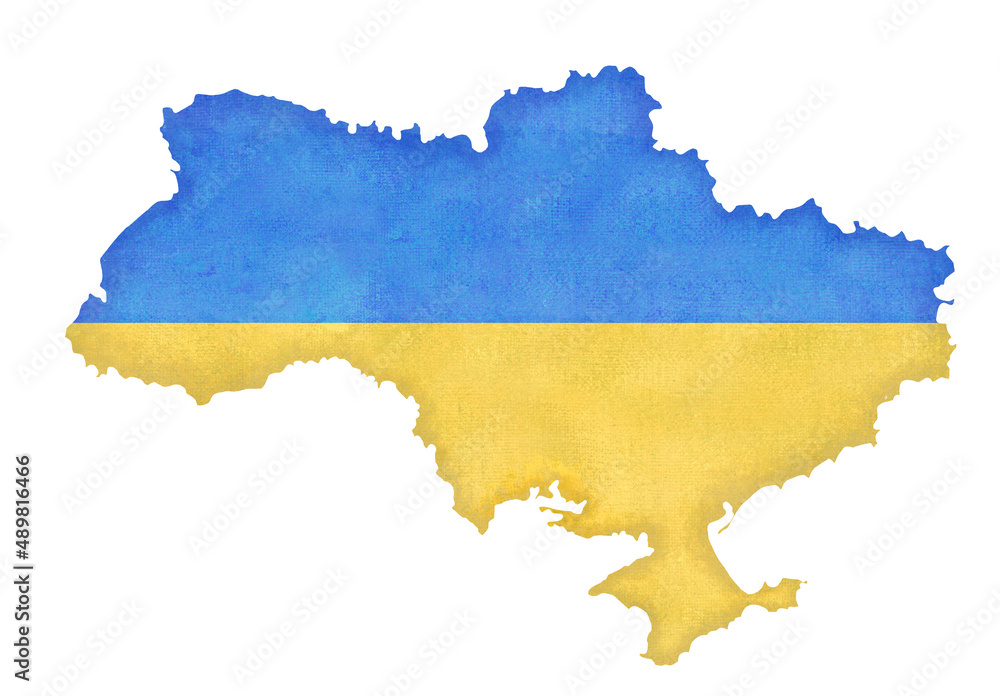 ウクライナ国旗の地図
