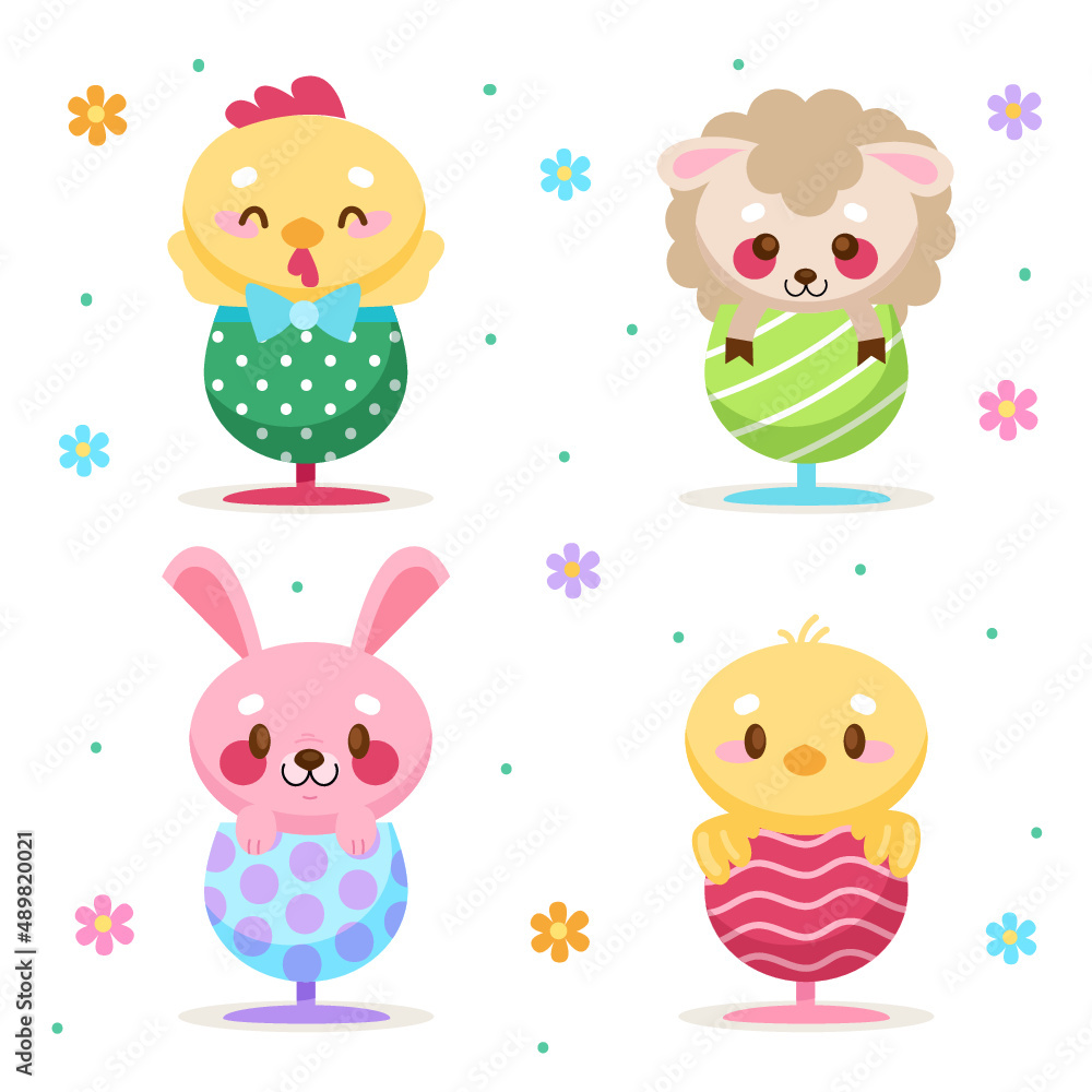 Fototapeta premium Easter Characters Clipart