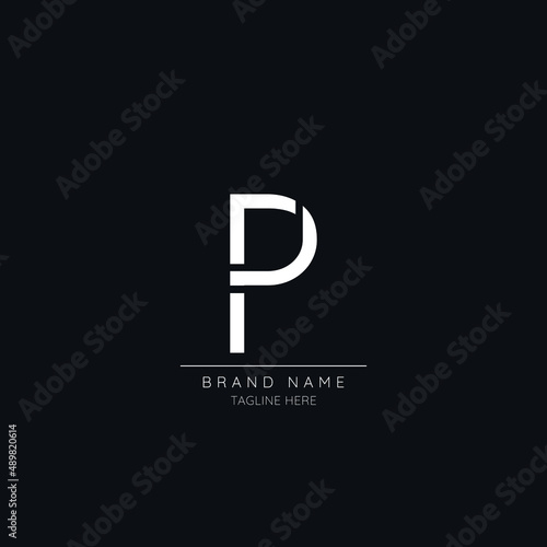 Top notch initial letter P logo icon