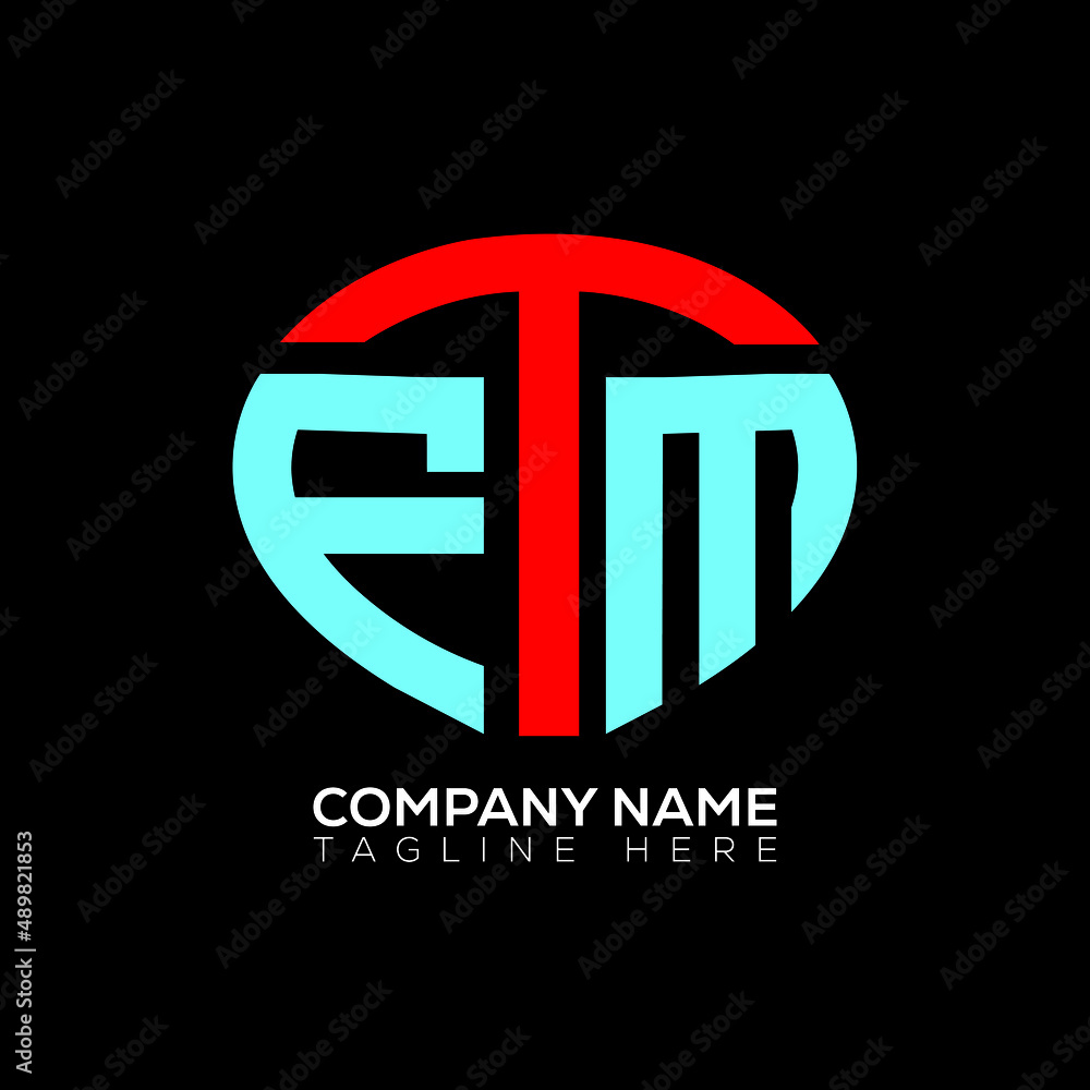 FTM logo monogram isolated on circle element design template, FTM