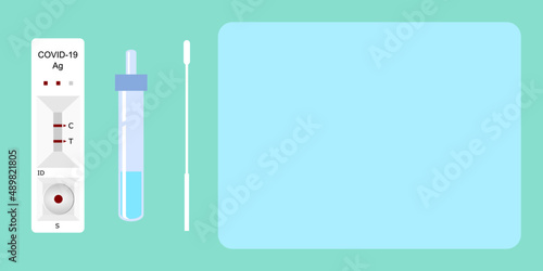 Rapid Antigen Test kit Set with space for text
