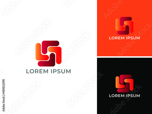 ILLUSTRATION ABSTRACT LETTER S CREATIVE LOGO DESIGN VECTOR ICON