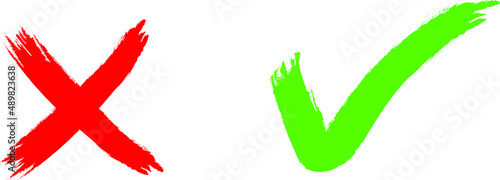 
check mark cross and checkmark on a transparent background
