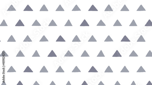 かわいい手描きの小さい三角形 パターン背景装飾イラスト モノトーン