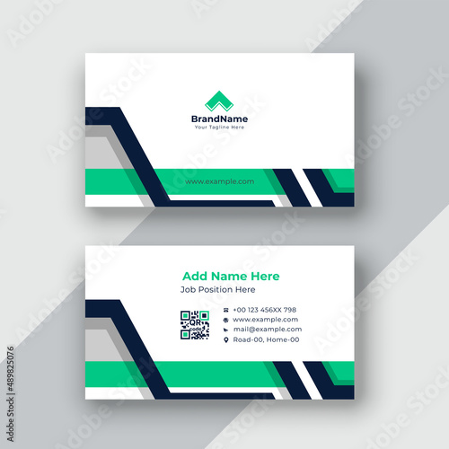 Modern presentation card with company logo. Vector business card template. Visiting card for business and personal use
