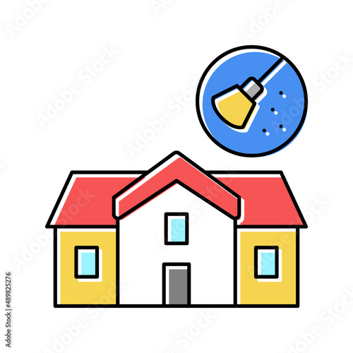 home organizing color icon vector illustration