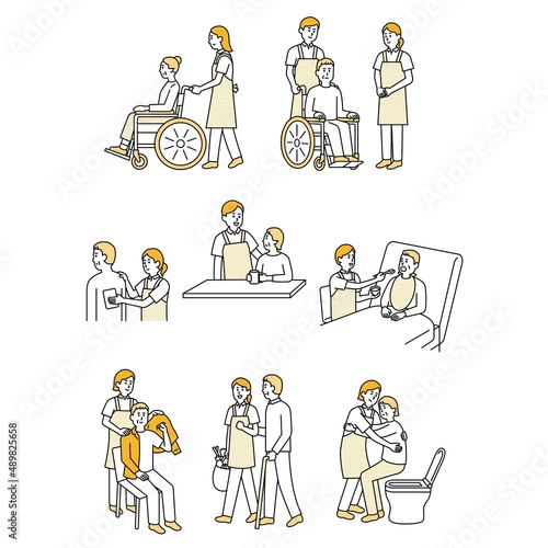 介護師や福祉の人物イラストまとめ