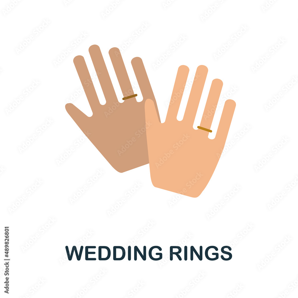Wedding Rings flat icon. Colored element sign from family collection. Flat Wedding Rings icon sign for web design, infographics and more. Wedding Rings flat icon. Colored element sign from family collection. Flat Wedding Rings icon sign for web design, infographics and more.