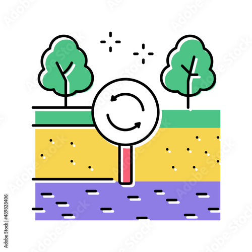 edaphotop ecosystem color icon vector illustration