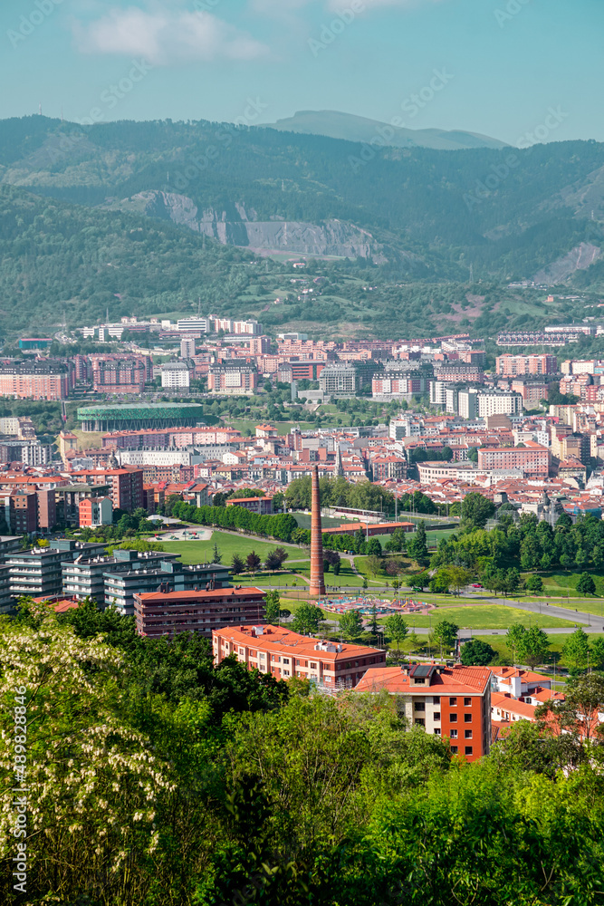 cityscape from Bilbao city, Spain