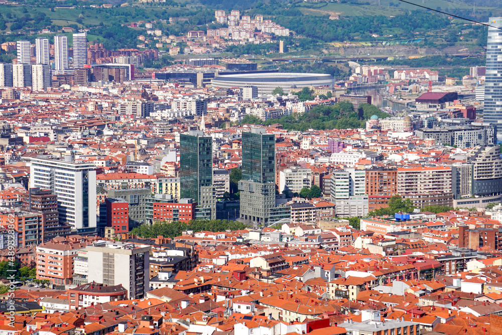 cityscape from Bilbao city, Spain