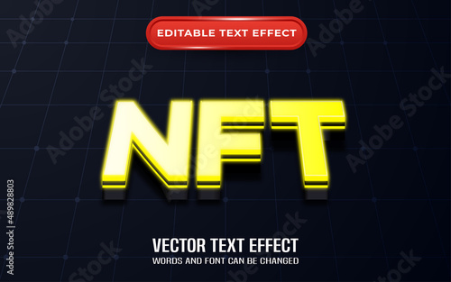 Nft editable text effect with light theme