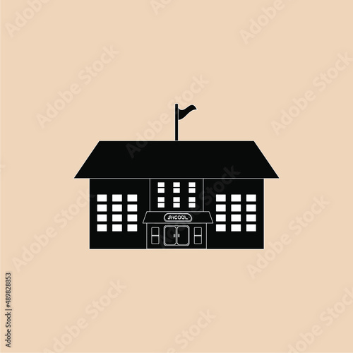school building vector illustration, perfect for templates, icons, mascots, posters, advertisements, brochures, etc
