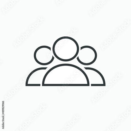 people group icon vector. team, group, teamwork icon vector symbol