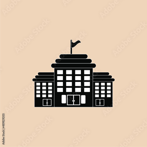 school building vector illustration, perfect for templates, icons, mascots, posters, advertisements, brochures, etc