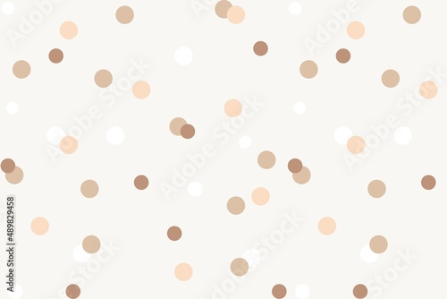 Brown and chocolate colour polka dots pattern illustration