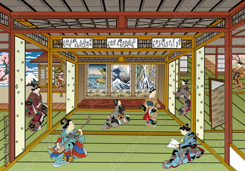 浮世絵　和室　その8＆人物