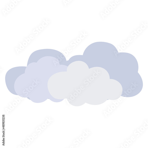 Fototapeta Naklejka Na Ścianę i Meble -  Cloudy vector illustration in flat color design