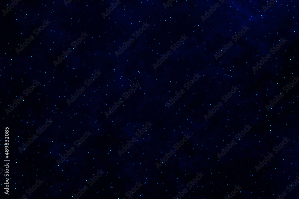 Starry night sky.  Galaxy space background.  Dark blue night sky with stars.  Stars in the night. 